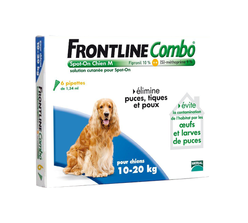 Image FRONTLINE COMBO CHIEN 10-20KG PIPETTES x6